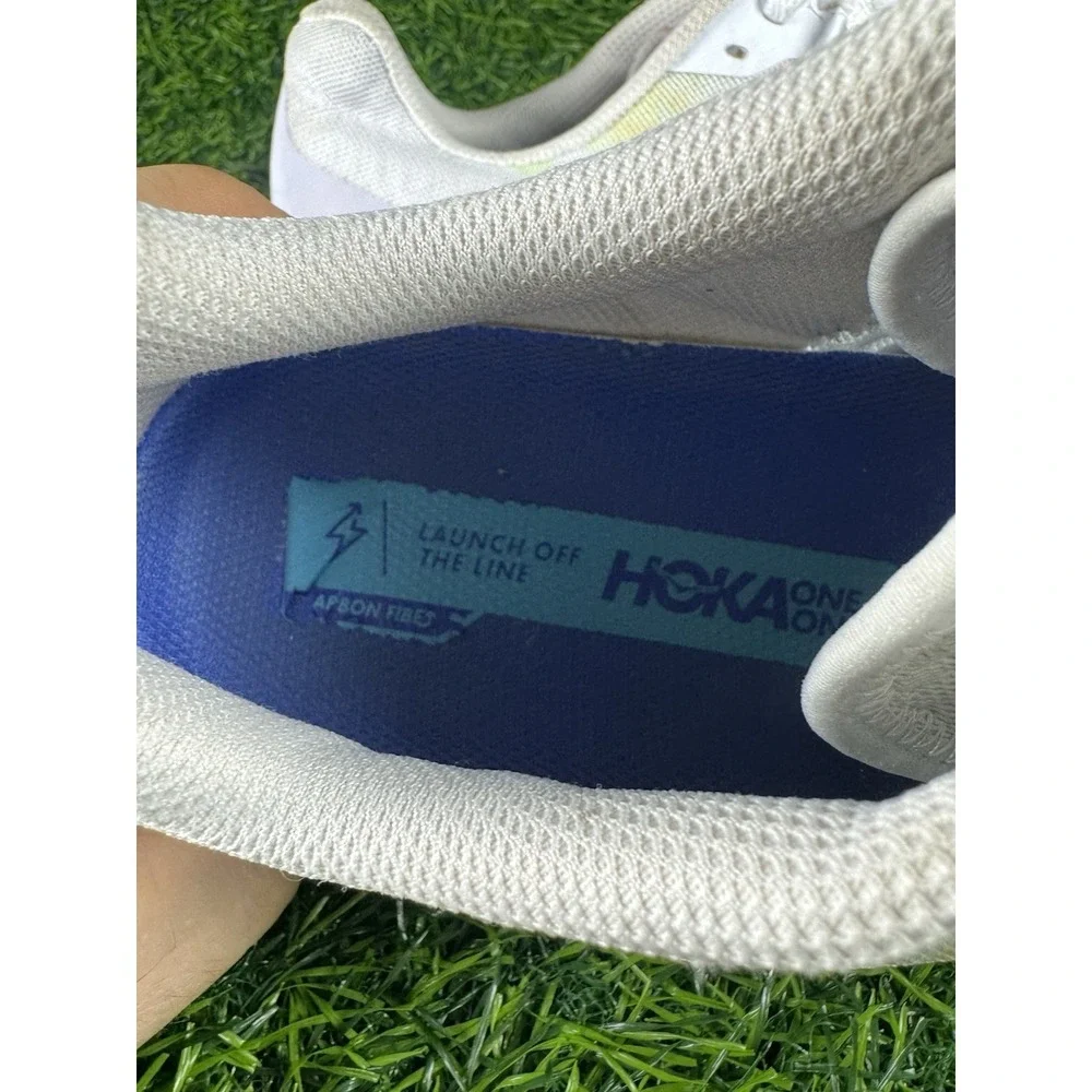 Hoka One One Rocket X Men's Running Shoes White Blue Size 10 1113532-TGT